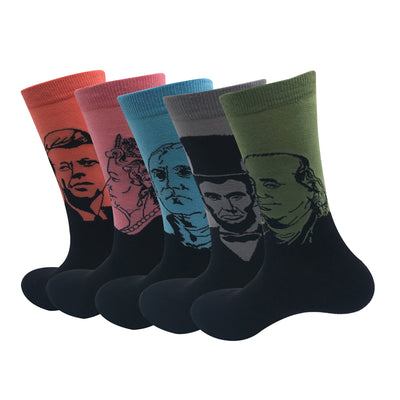 5 Pairs Presidents Socks