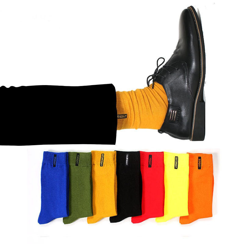 Men's Fashion Colorful Week Socks