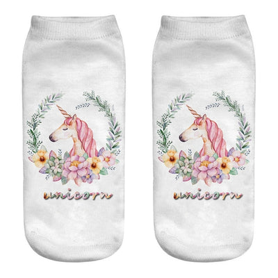 Qinye Three Women/kids funny cute 3D print white "Nutella" character socks