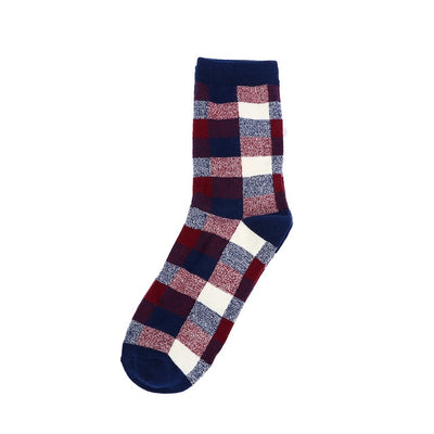 Men's British Style Small Square Leisure Socks