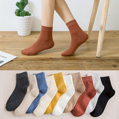 5 Pairs Knitted Girls Casual Socks