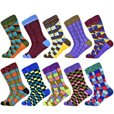 5/10 Pair Geometric Lattice Classic Happy Socks