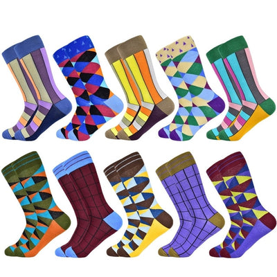 5/10 Pair Geometric Lattice Classic Happy Socks