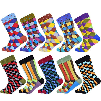 5/10 Pair Geometric Lattice Classic Happy Socks