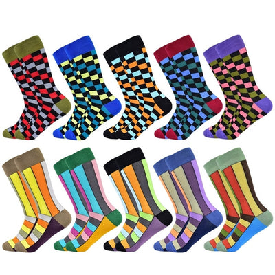 5/10 Pair Geometric Lattice Classic Happy Socks