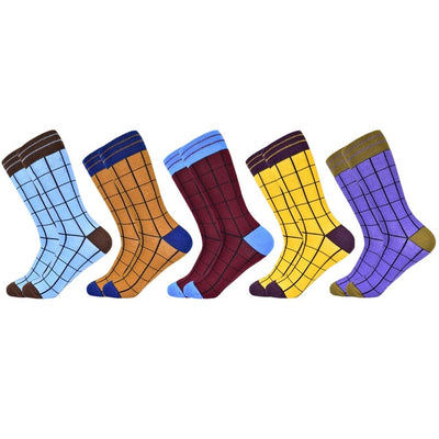 5/10 Pair Geometric Lattice Classic Happy Socks