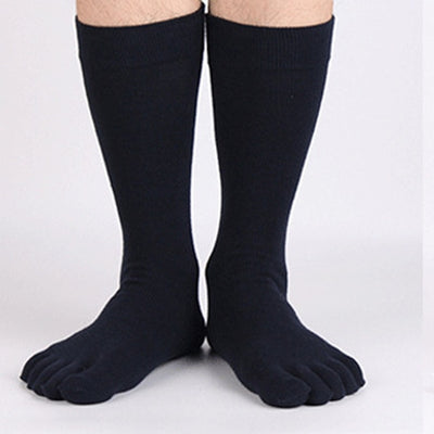 Men Five Finger Toe Long Compression Socks