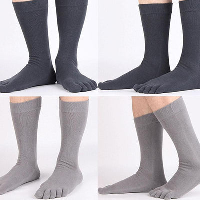 Men Five Finger Toe Long Compression Socks