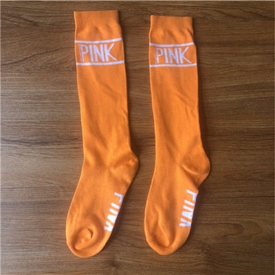 "PINK" Lovely Ladies Long Socks