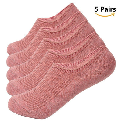 Women Soild Color Slippers Invisible Non-slip Low Cut