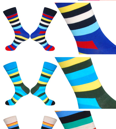 LIONZONE 5Pairs/Lot Men's Happy Socks