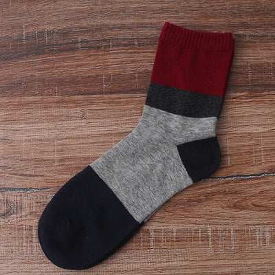 5 Pairs/Lot  Men Cotton Crew Socks