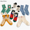 Women Funny Cartoon Cotton  Socks