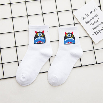 Women Funny Cartoon Cotton  Socks