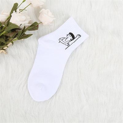 Women Funny Cartoon Cotton  Socks