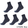 5 Pairs Men's Solid Color Cotton Socks