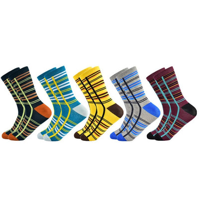 5 Pair/Lot Fashion Men's Striped Socks