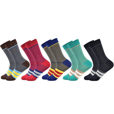 5 Pair/Lot Fashion Men's Striped Socks