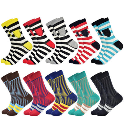 5 Pair/Lot Fashion Men's Striped Socks