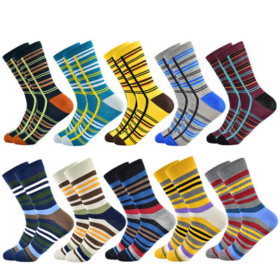 5 Pair/Lot Fashion Men's Striped Socks