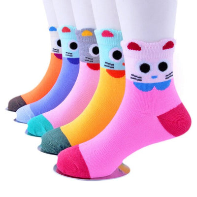 5 Pairs/lot  Boys/Girls Kids Socks Set 1-12Y