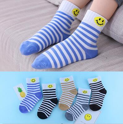 5 Pairs/lot  Boys/Girls Kids Socks Set 1-12Y