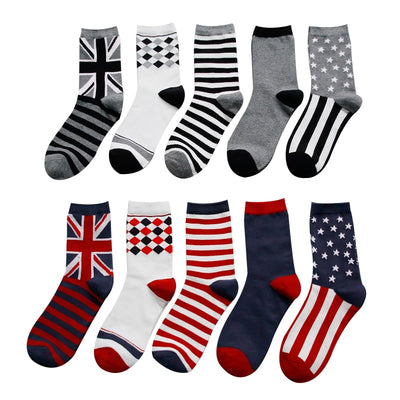 5 Pair/1 Pair Flag Style Socks