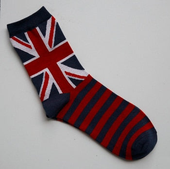 5 Pair/1 Pair Flag Style Socks