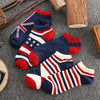 5 Pair/Lot Boat Socks