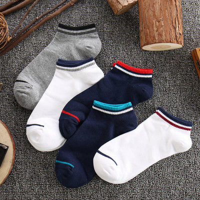 5 Pair/Lot Boat Socks