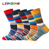 LIONZONE 5Pairs/Lot Men's Happy Socks