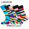 LIONZONE 5Pairs/Lot Men's Happy Socks