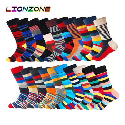 LIONZONE Men Chaussette Homme Colorful Socks