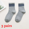 3 Pair/Lot Striped Women/Girls Socks