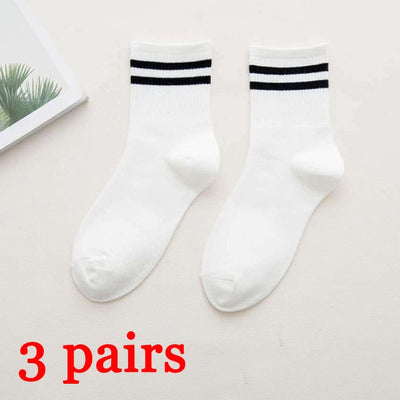 3 Pair/Lot Striped Women/Girls Socks