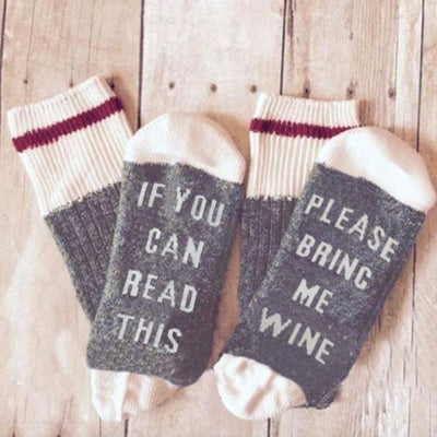 Women "Get Me Wine" Socks