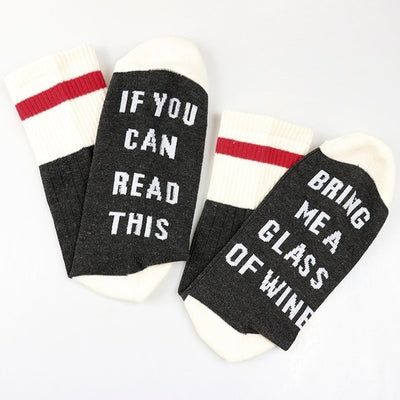 Women "Get Me Wine" Socks